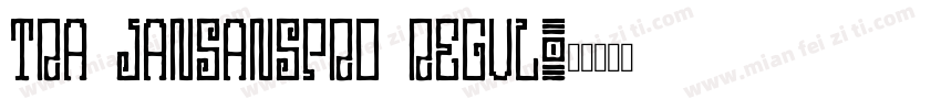 Tra janSansPro Regul字体转换